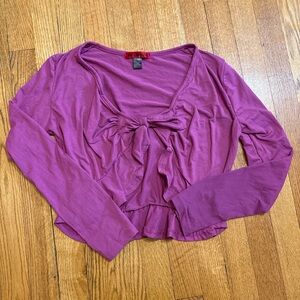 Hot Kiss Purple Blouse with Front Tie